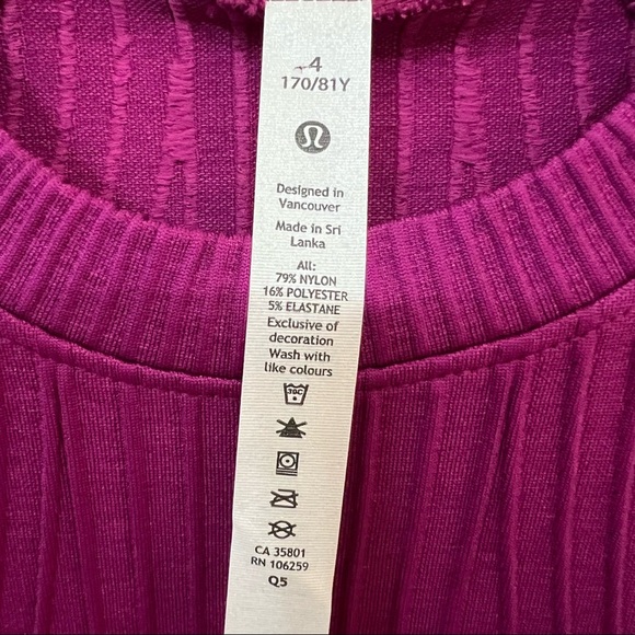 NWT Lululemon Rest Less Pullover Aerial Deep Fuschia Highlight Purple Sz 4 Gym - Picture 6 of 9